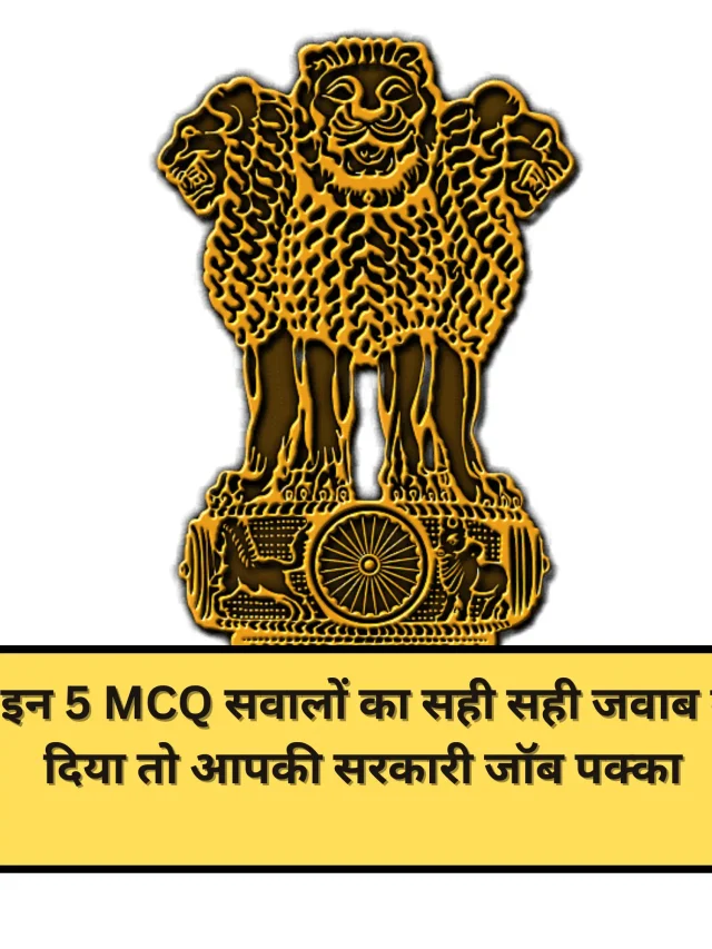 इन 5 MCQ सवालों का सही सही जवाब दे दिया तो आपकी सरकारी जॉब पक्का