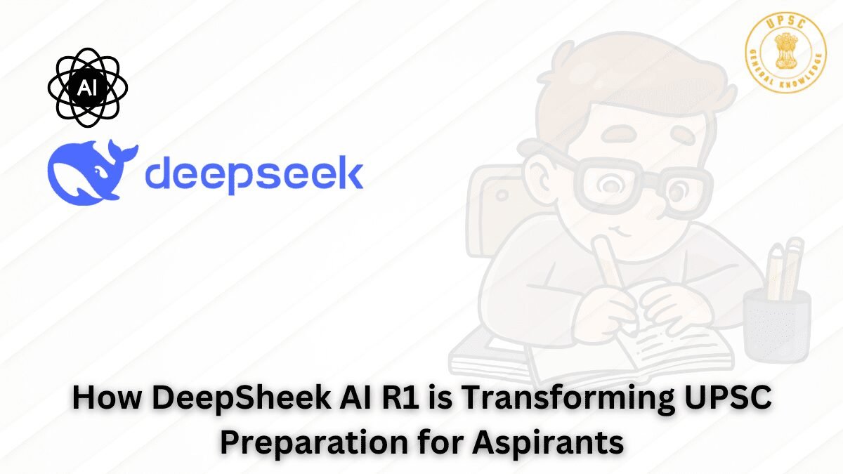 How DeepSheek AI R1 is Transforming UPSC Preparation for Aspirants Smiling student holding a pen and notebook, showcasing confidence and clarity gained from using DeepSheek AI R1 for UPSC preparation.